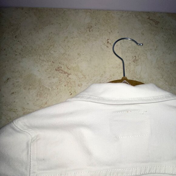 Levis Kids White Denim Jacket With Button Closure & Pockets For Girls Size 6X - Picture 7 of 7